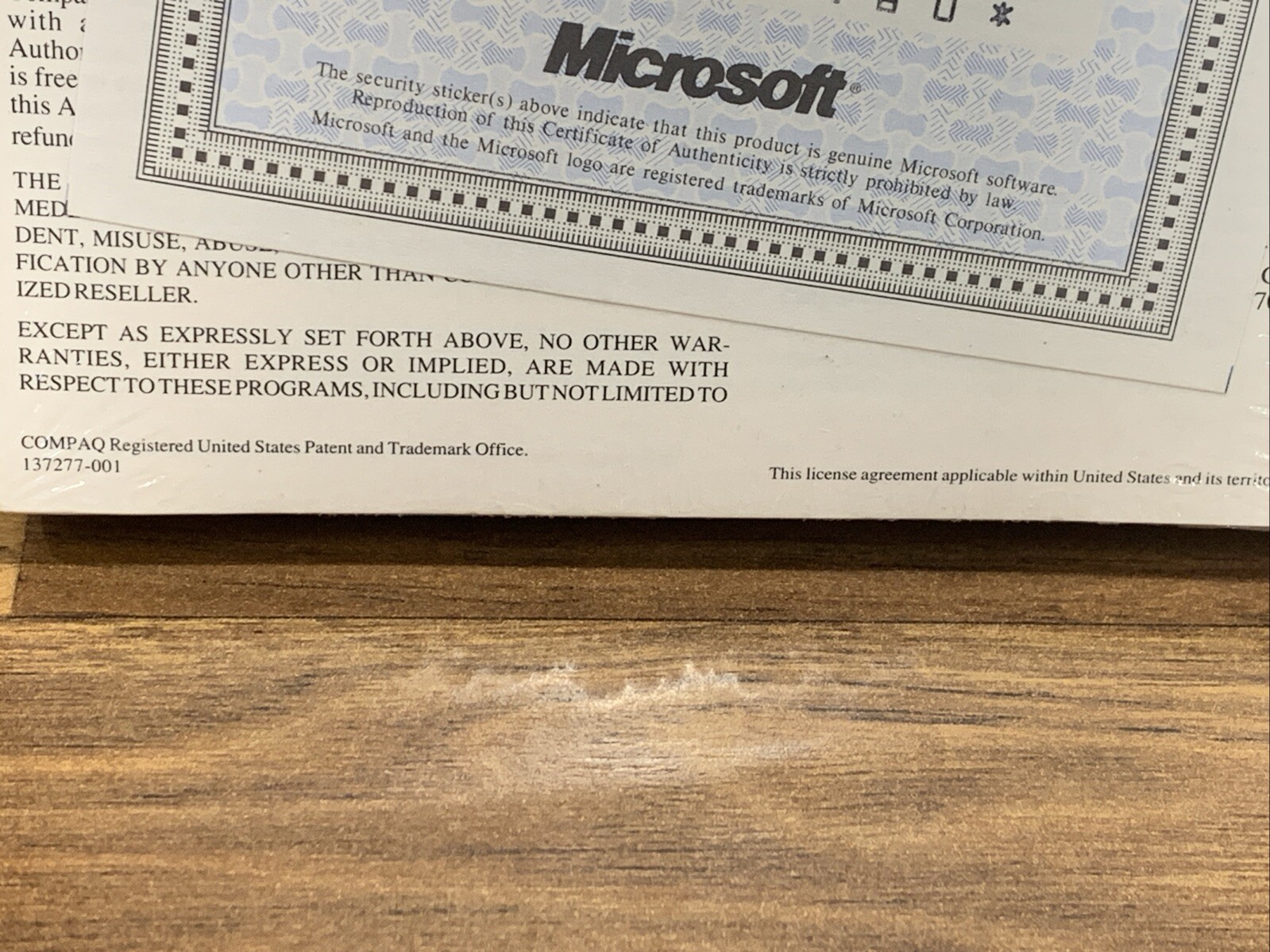 Vintage Microsoft Windows & MS-DOS 6.2 Concise User’s Guide w/COA Sealed No Disc