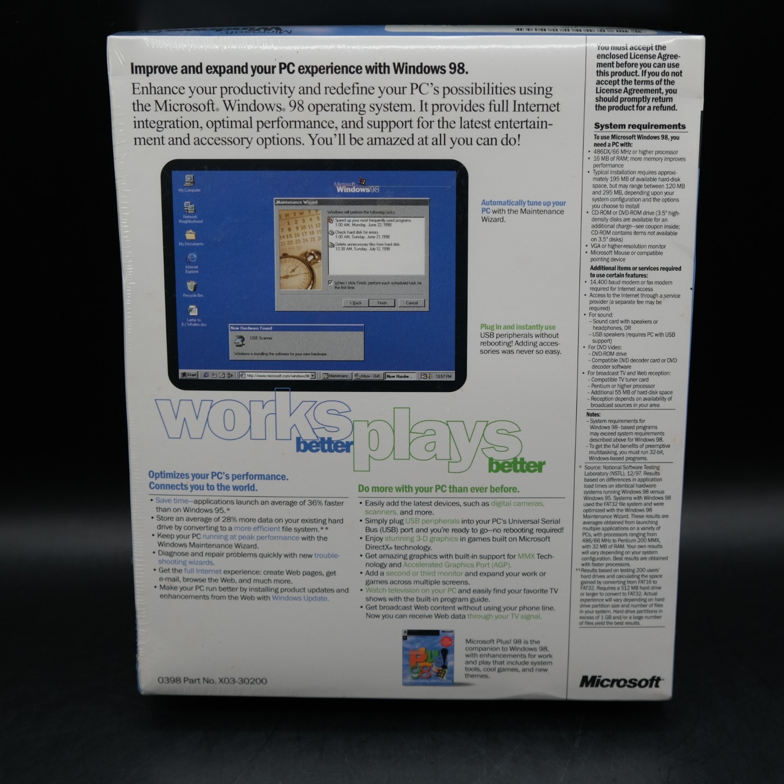 NEW MINT Microsoft Windows 98 Upgrade (New Version) Factory Sealed