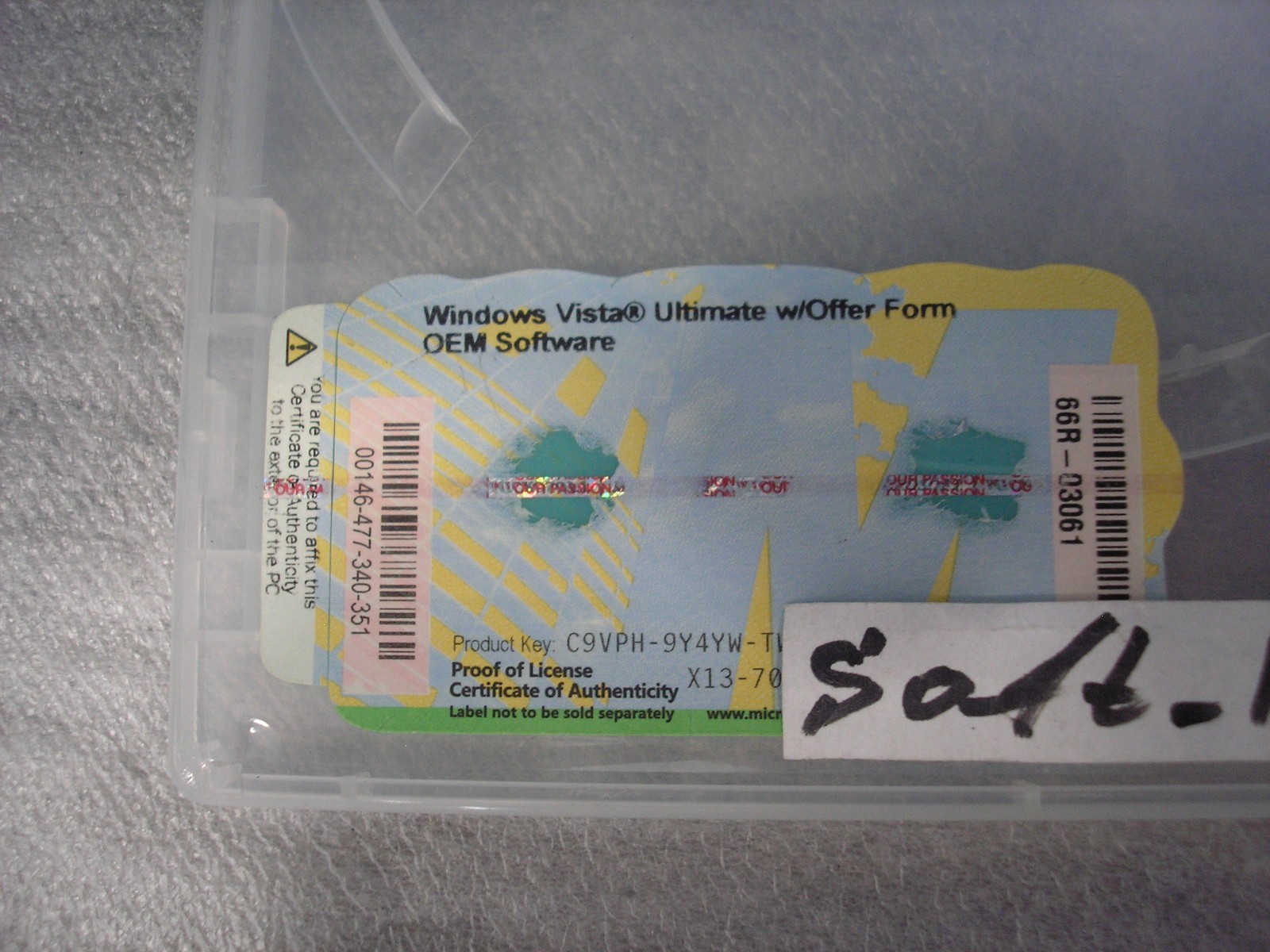 Microsoft Windows Vista Ultimate Full OEM 64 Bit Version x64 DVD MS WIN
