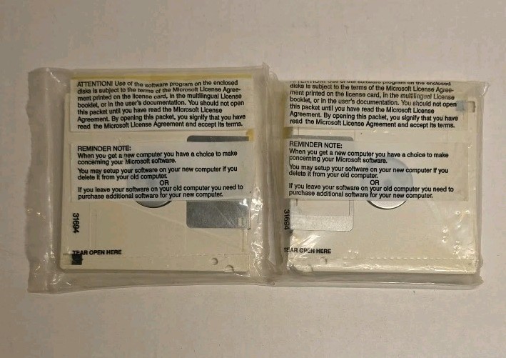 Microsoft Word for Windows 1991 Vintage Software 3.5 Disc Sealed New Old Stock