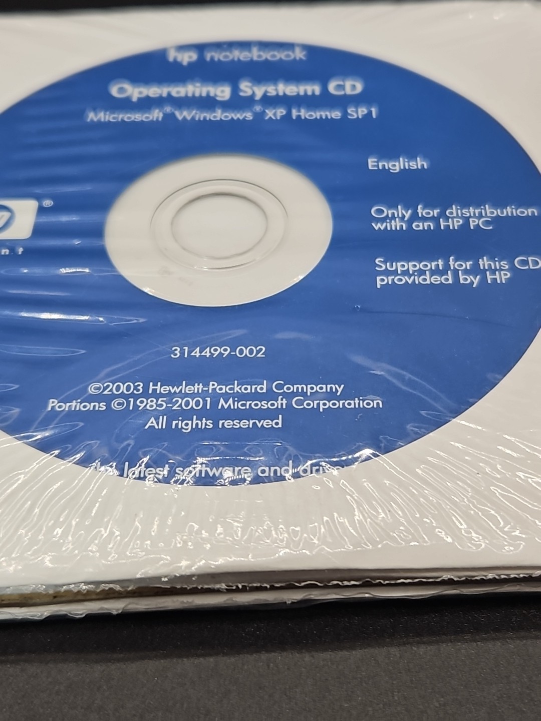 MICROSOFT WINDOWS XP HOME SP1 HP QUICKRESTORE RECOVERY CD + OPERATING CD New