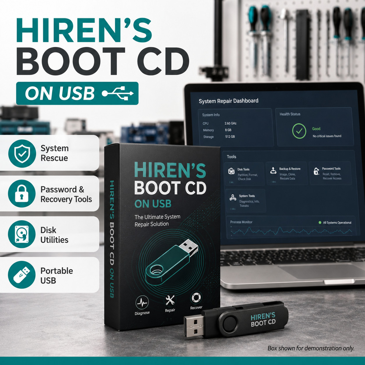 Bootable Hiren’s BootCD PE Repair Media for PC Or Laptop