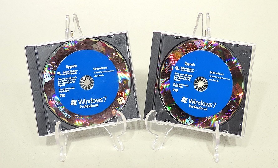 Microsoft Windows 7 Professional Upgrade 32 Bit and 64 Bit DVDS – NO PRODUCT KEY