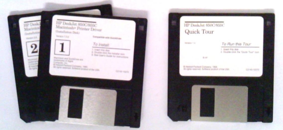 ✅ HP DeskJet 850C/855C Printer~(7) Program Disks~Version 1.0~1995~Windows & Mac