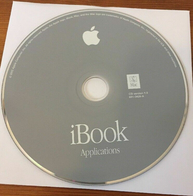 2002 iBook Applications Install v1.3 Mac Macintosh Software Disc CD