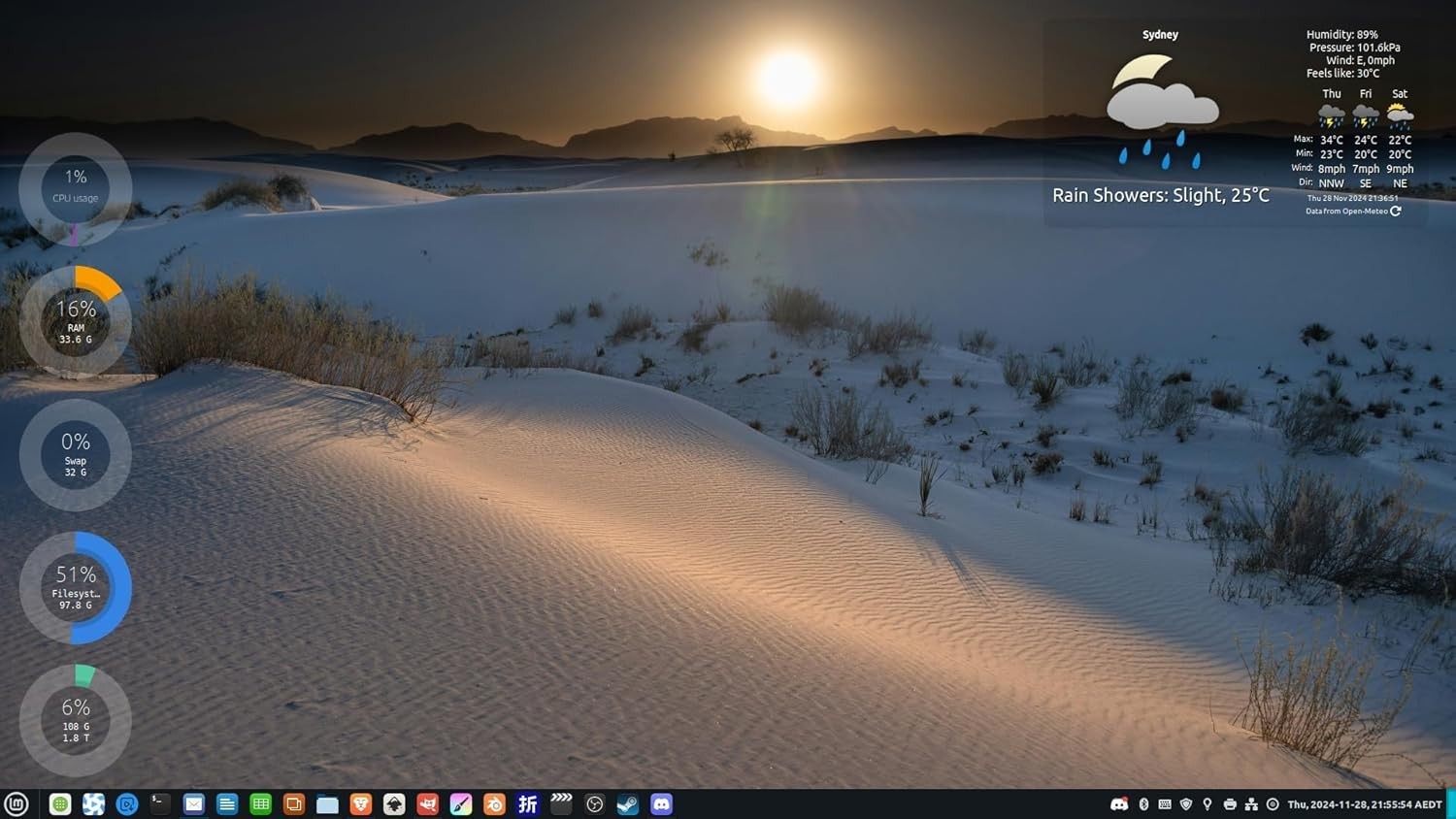 Linux Mint 22.1 Xia Cinnamon 6.8 ~ 64-bit Linux / Bootable / Live / Repair 32Gb