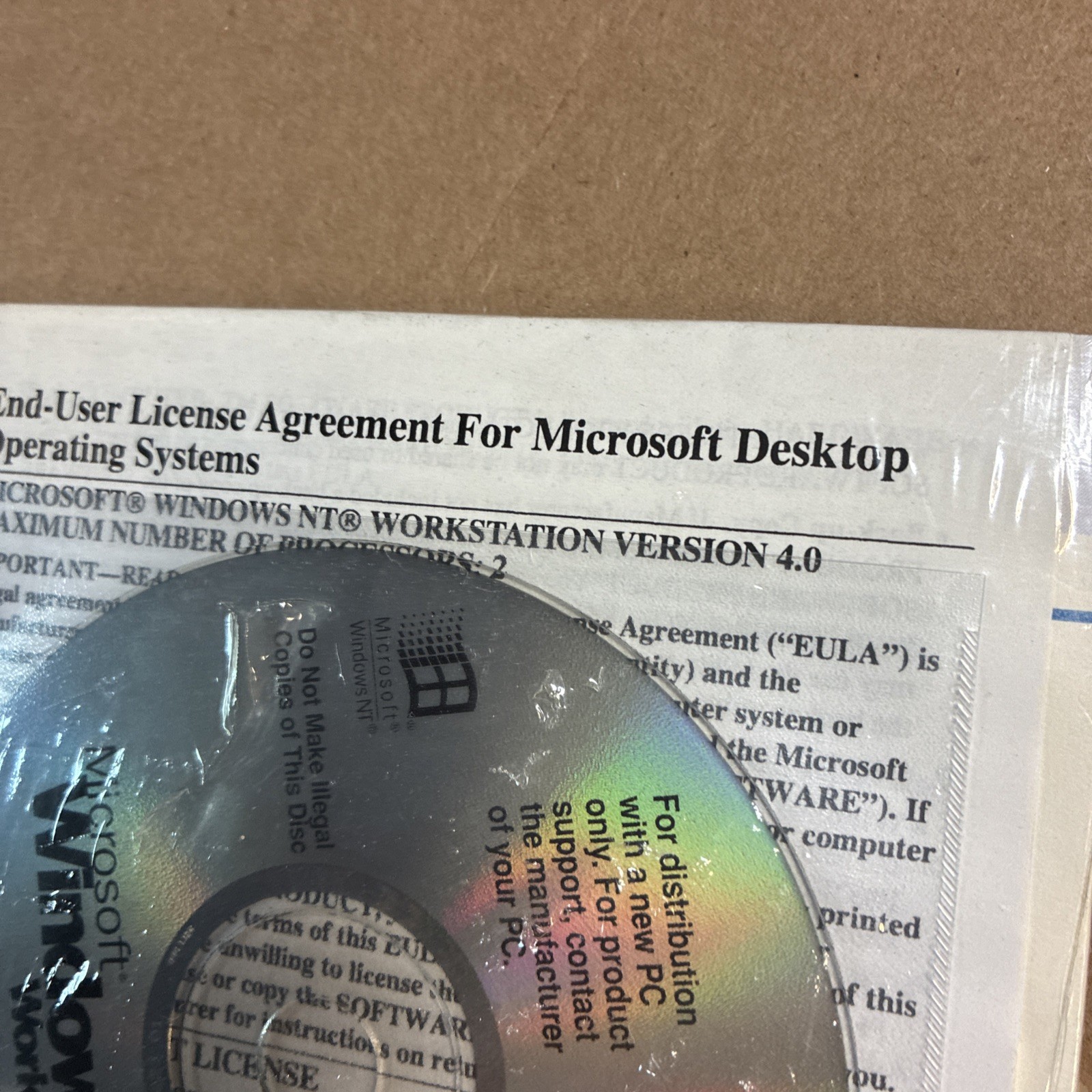 Vintage Windows NT Workstation CD & 3 Floppy Disks PC Only Sealed 1997 CoA
