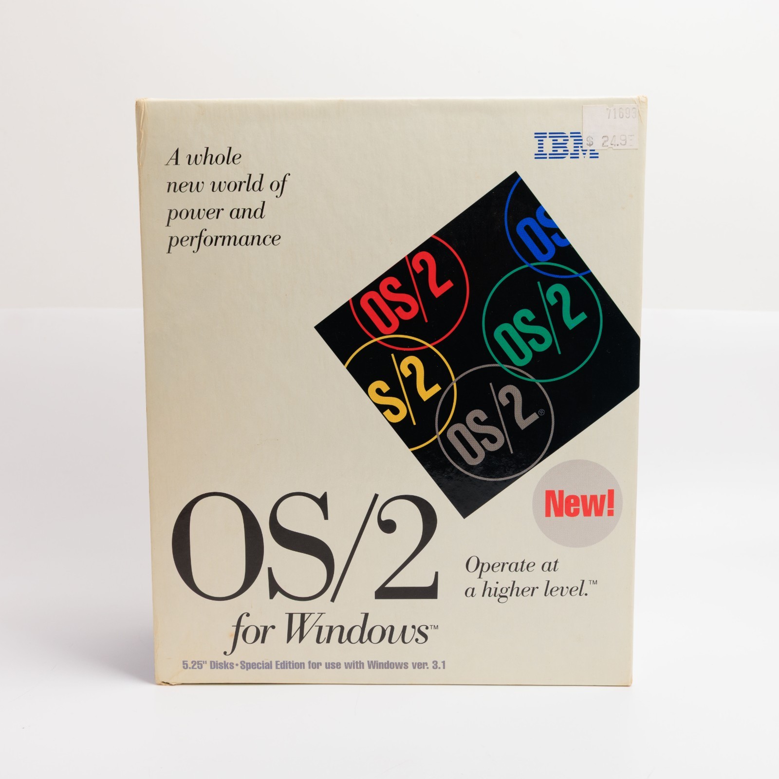OS/2 for Windows 3.1 5.25″ Disks open box