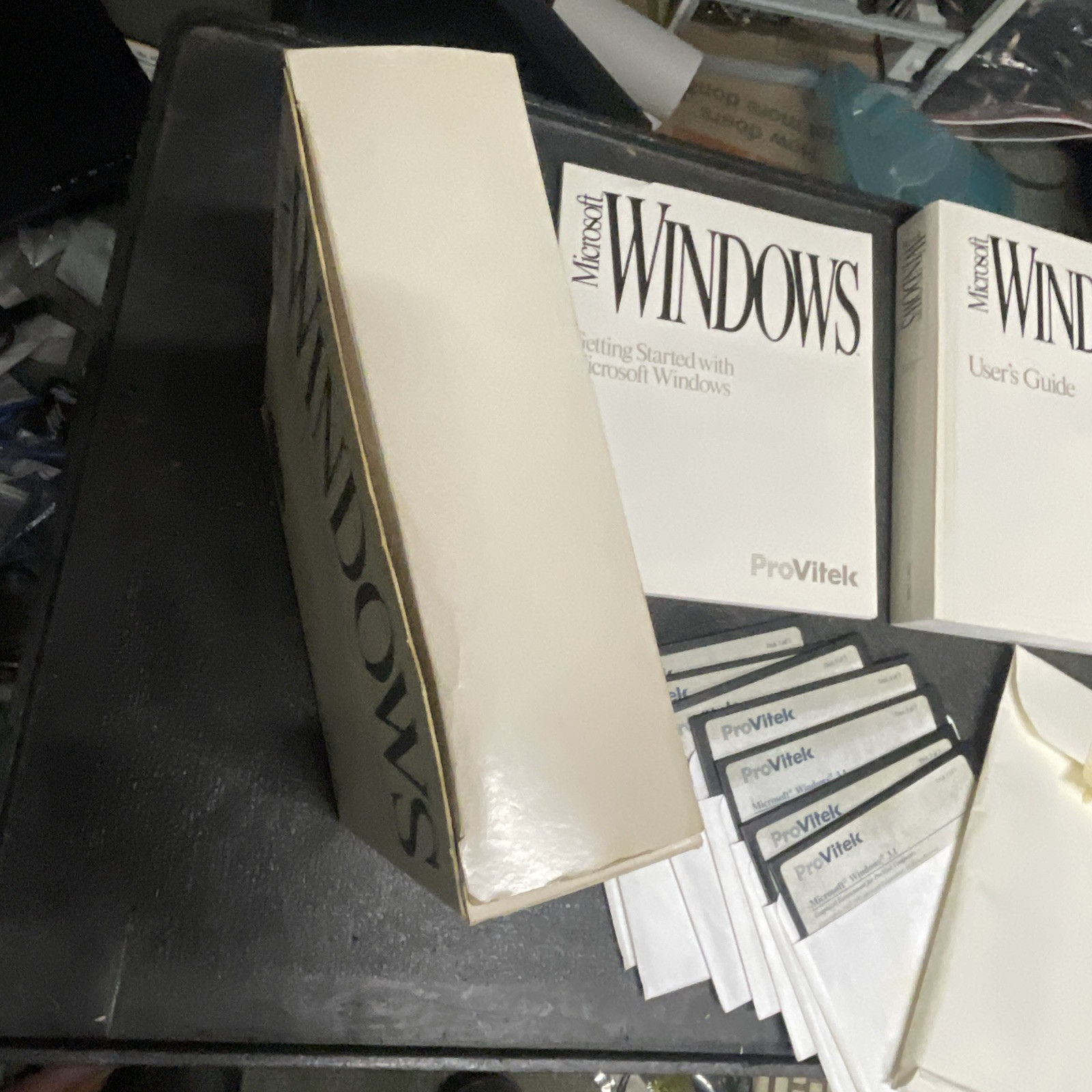 Microsoft Windows 3.1 Operating System 5.25″ Floppy Diskettes Big Box ProVitek