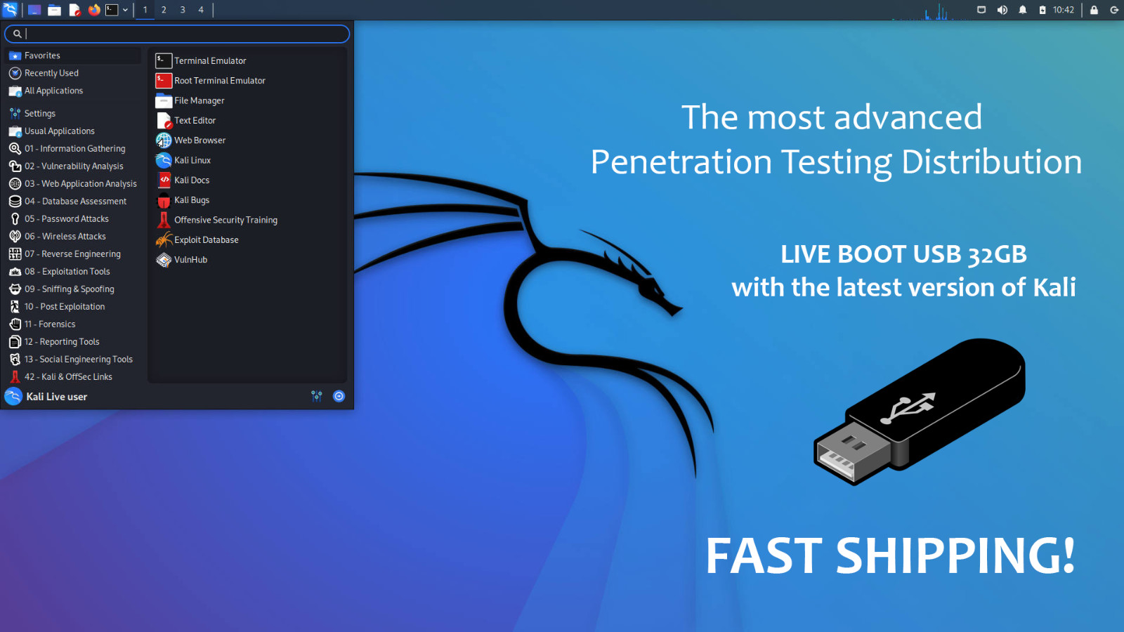 Kali Linux 2023 | 64 Bit 32GB USB Bootable | Live Linux | Network Penetration