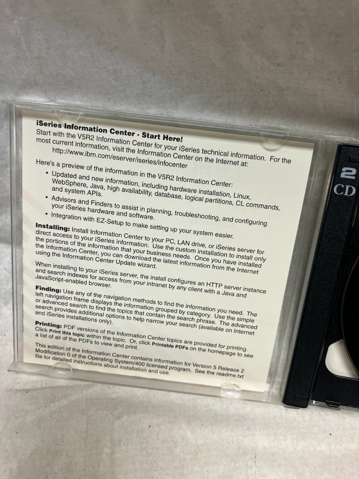 IBM AS/400 iSERIES 400 INFORMATION CENTER Version 5 Release 2 Setup Operations
