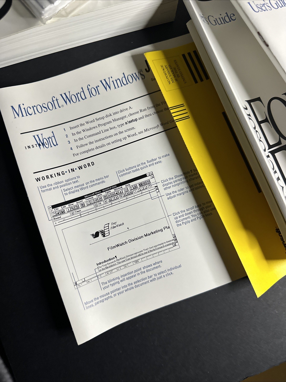 Microsoft Word For Windows 2.0 1991 Complete SealedFloppy 5.25 #R5