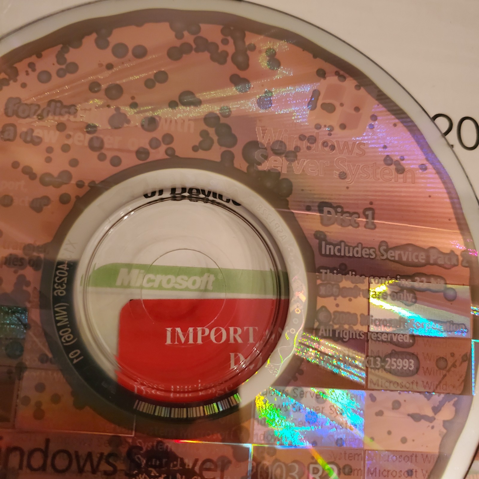 Microsoft Windows Server 2003 R2 OEM Software 2CD SET & Key & 5 CLIENT LICENSE