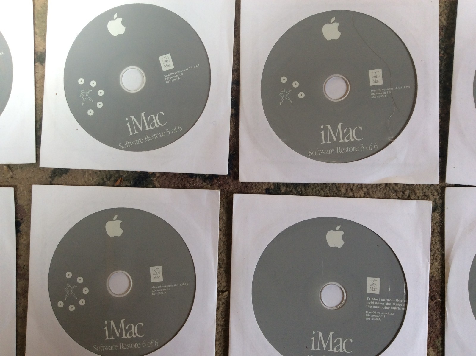 Lot of 11 Apple iMac OS 9 and OS X Restore Install Applications Software Discs