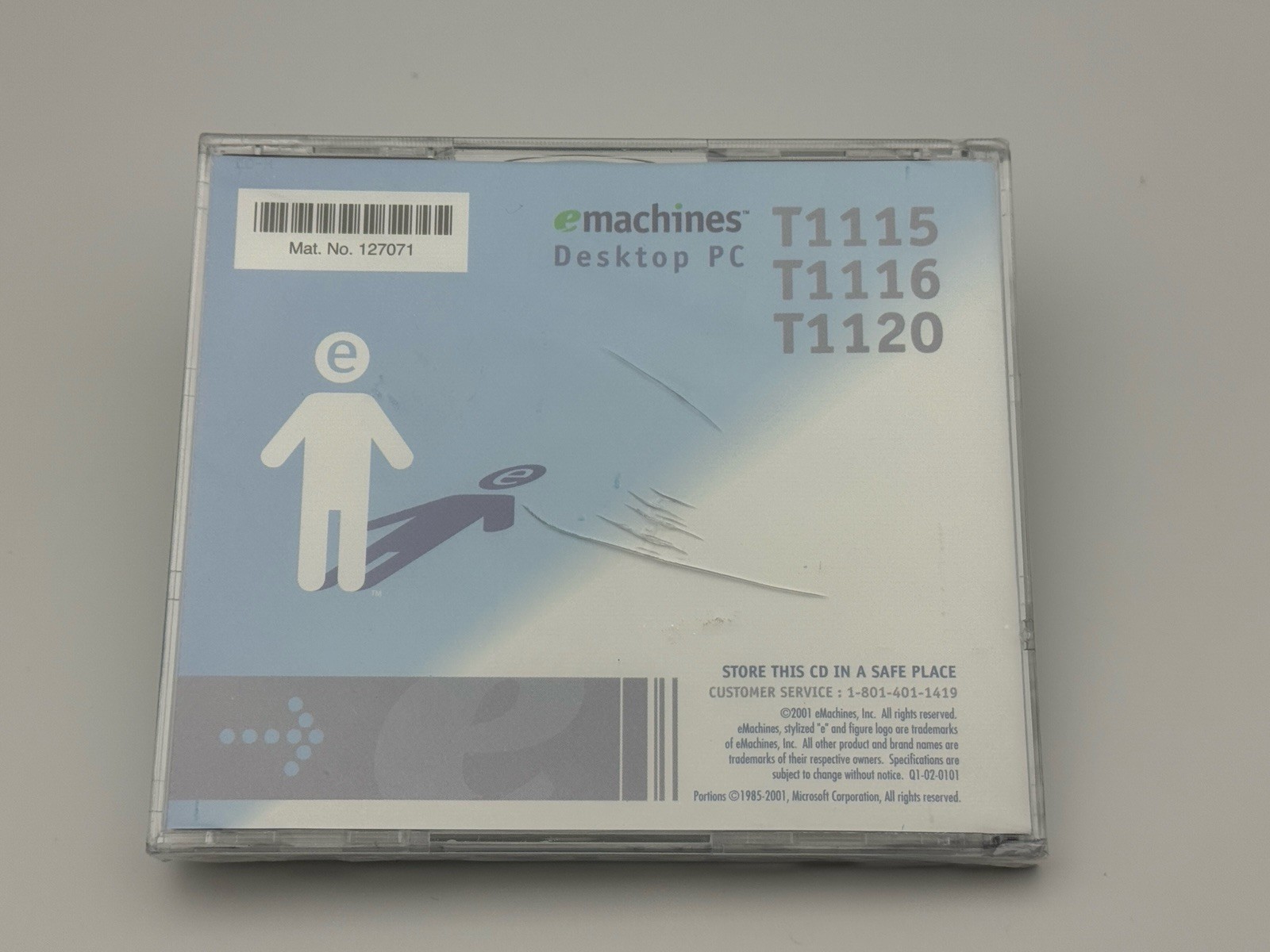 SEALED Vintage Restore CD V1.1 emachines Desktop PC T1115-T1116-T1120