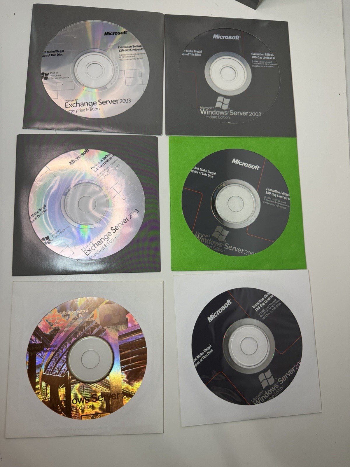 Vintage Microsoft Exchange Server 2003 Evaluation Kit – 6 Disc Box Set