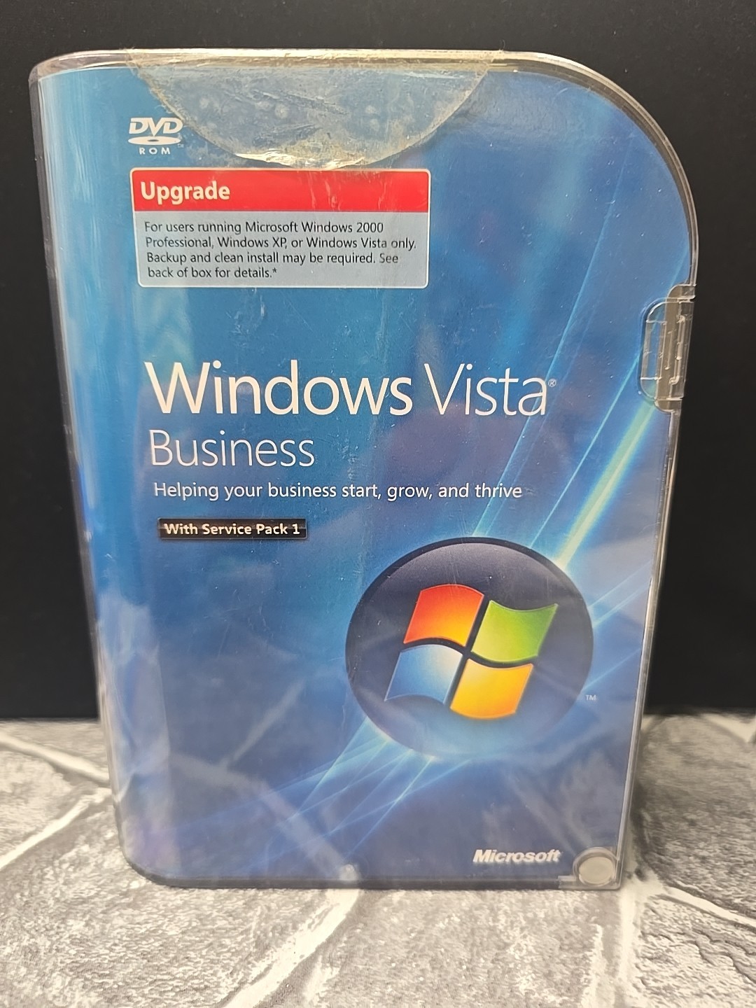 Microsoft Windows Vista Business SP1 DVD w/ Product Key Complete Retail