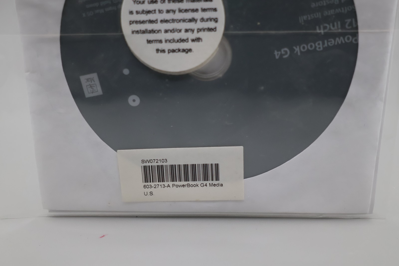 Power Mac G4 software install and restore DVD discs/version 10.2.3/691-1287-A