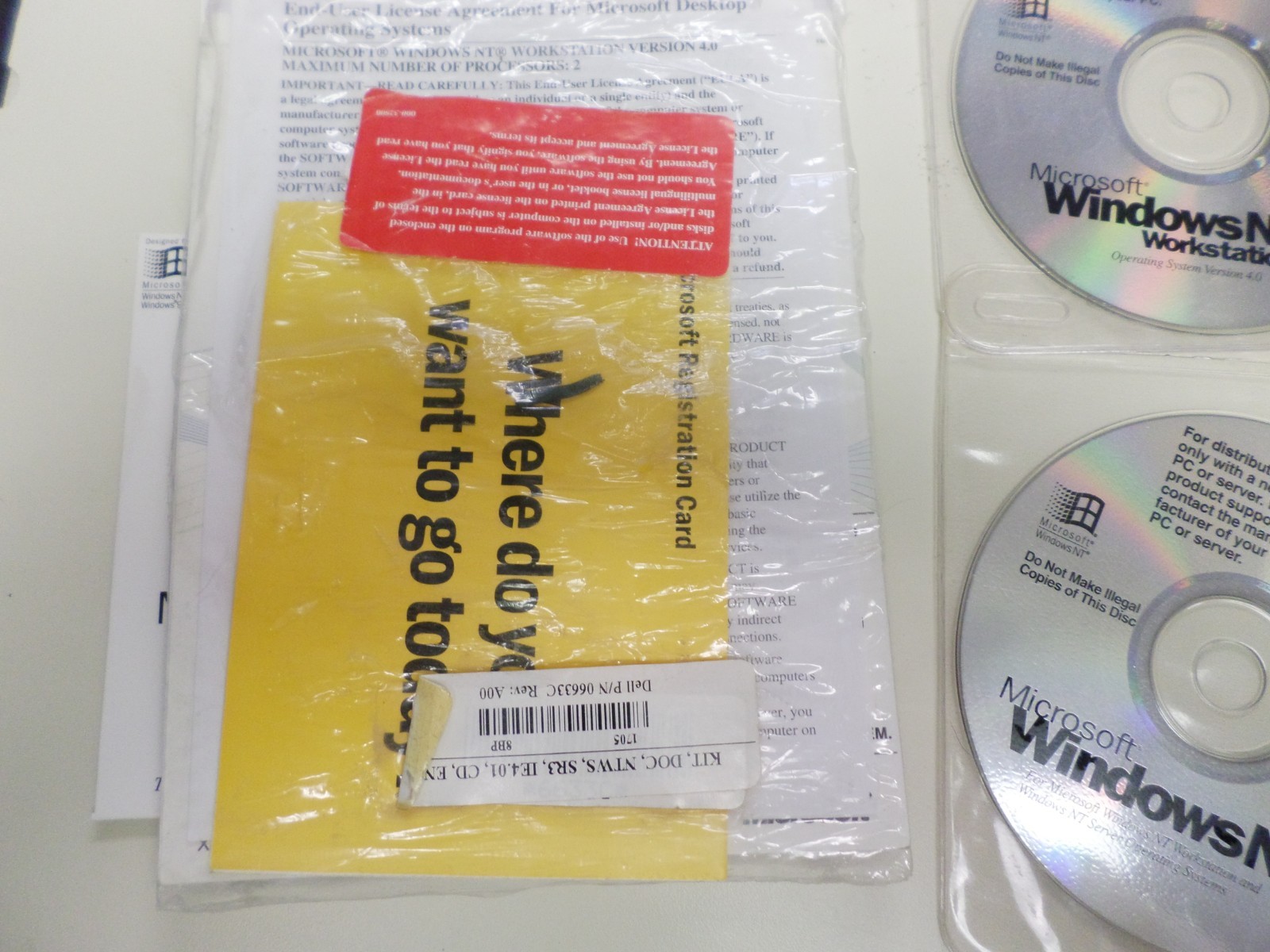 Microsoft Windows NT Service Pack 3 and Server For Workstation/Server With 4 CD