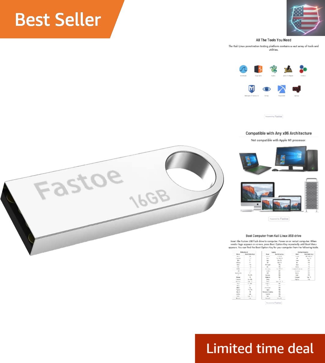 Kali Linux 64-bit Bootable Live USB Flash Drive