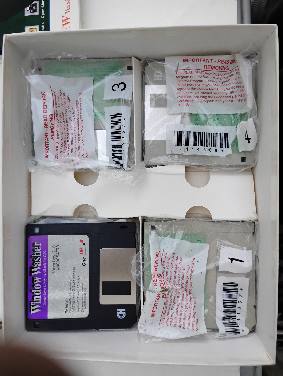 IBM OS/2 Special Edition for Windows 3.1 Diskettes Version 2.1 Windows Washer