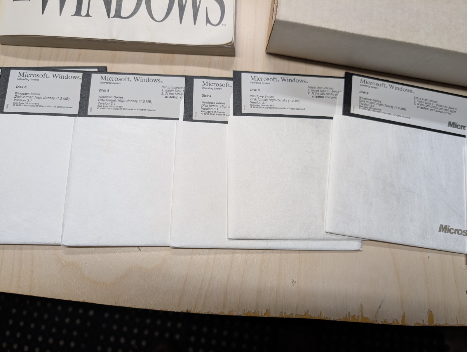 Vintage Microsoft Windows 3.1 Upgrade 5.25 Disks Complete Box Manuals DOS