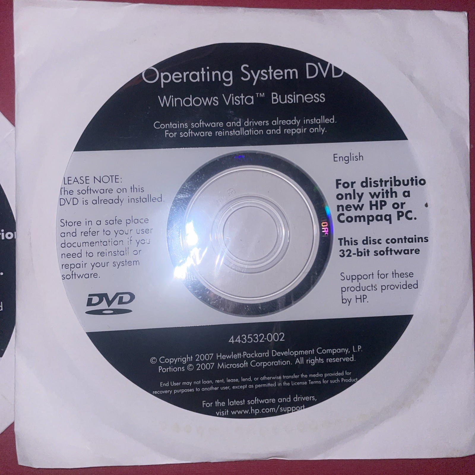 Windows Vista Operating System + Application And Driver Recovery New With Keys