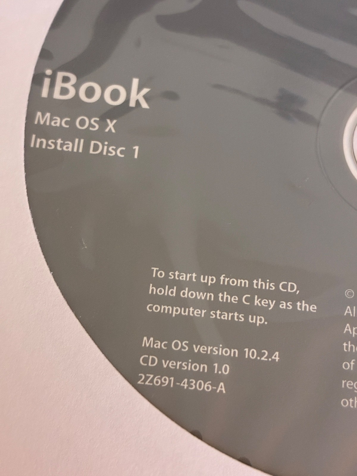 iBOOK Mac OS X 10.2.4 Jaguar Discs Install Software Restore CDs Macintosh