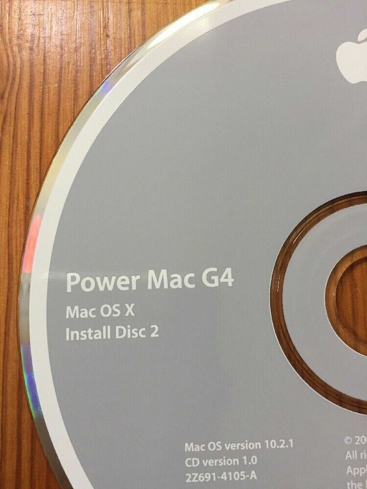 2002 Macintosh Power Mac G4 Mac OS X Jaguar 10.2.1 Software Install CDs Discs