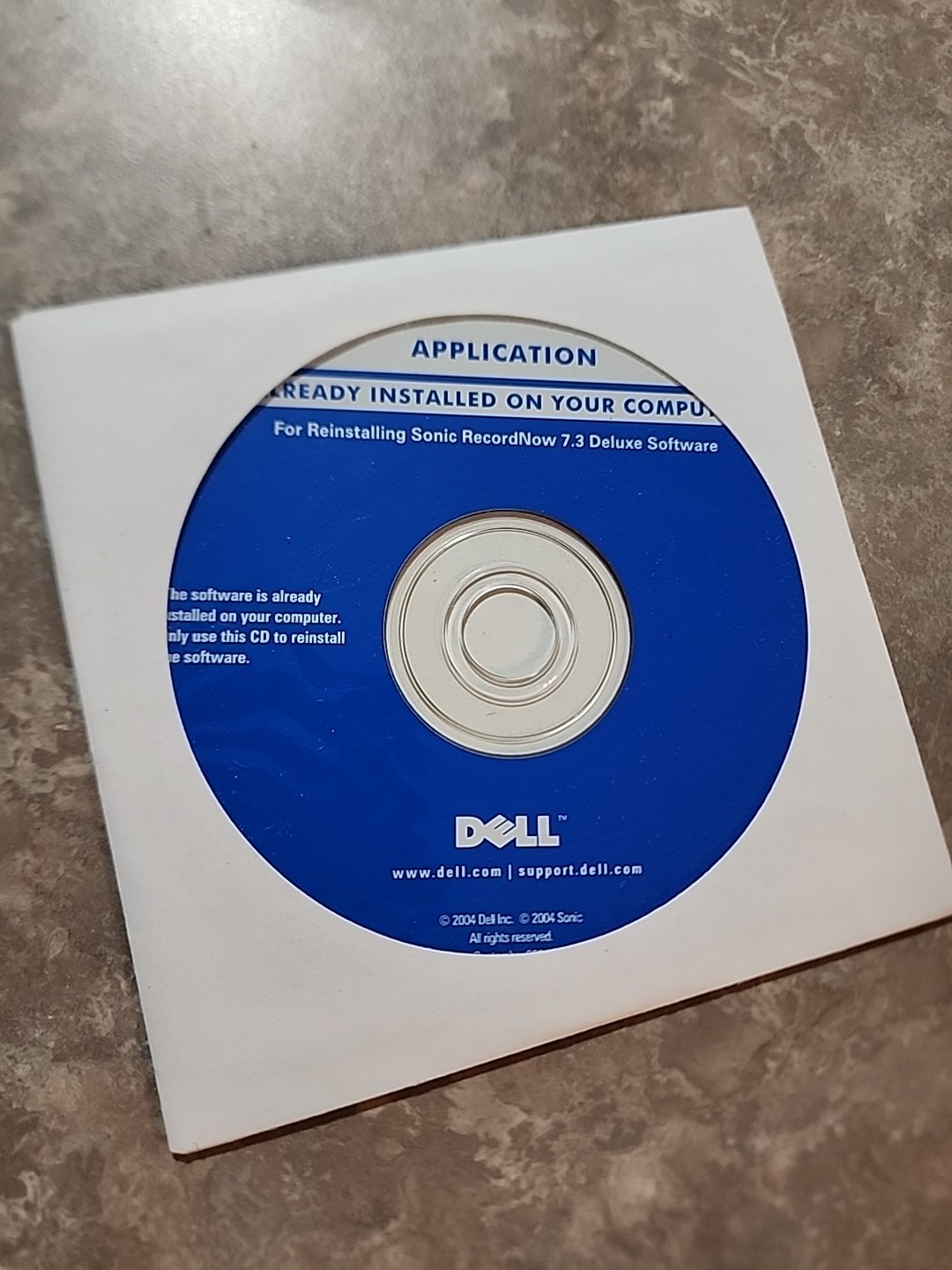 Dell Application – For Reinstalling RecordNow, 7.3 LE Software – Disc Only
