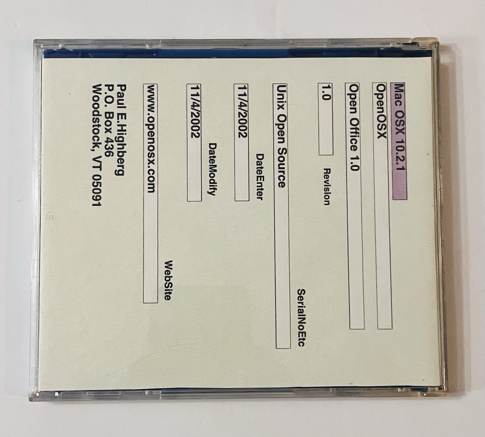OpenOSX Mac OS X Installer 3 Disc Lot Office GIMP OpenWeb Vintage