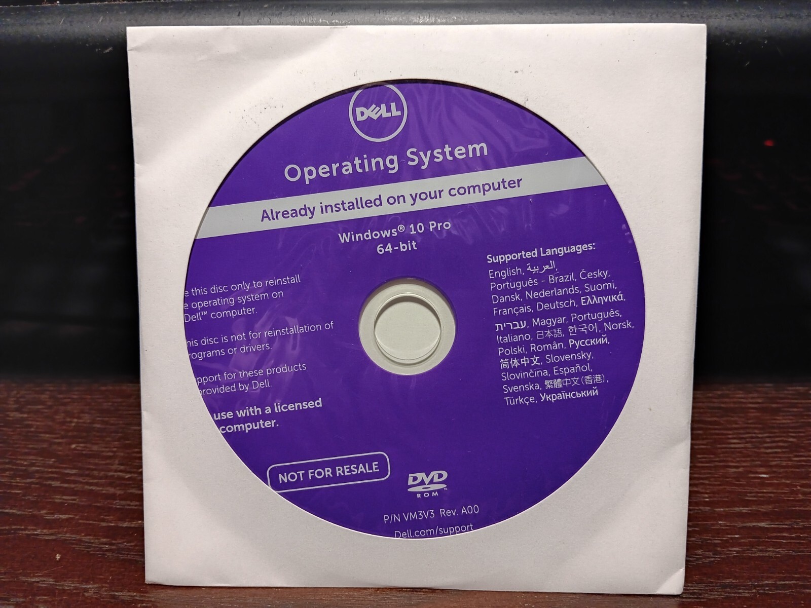 Windows 10 Pro 64-bit Dell Reinstallation Disc SEALED NO KEY