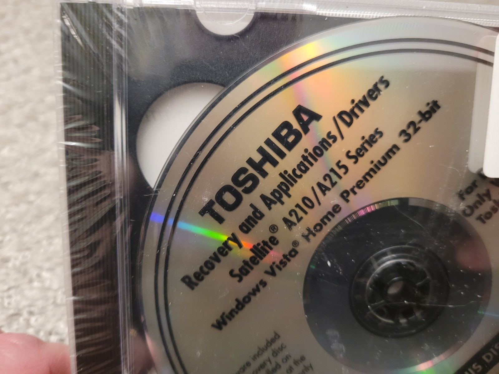 Toshiba Satellite A210 A215 Recovery Discs Windows Vista 32Bit NEW SEALED