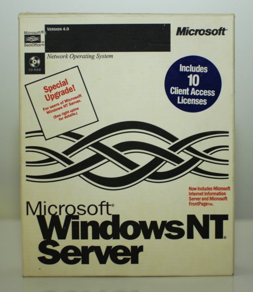 Windows NT Server 4.0 Upgrade with 10 CALs on CD-ROM and Floppy Disk Boxed!