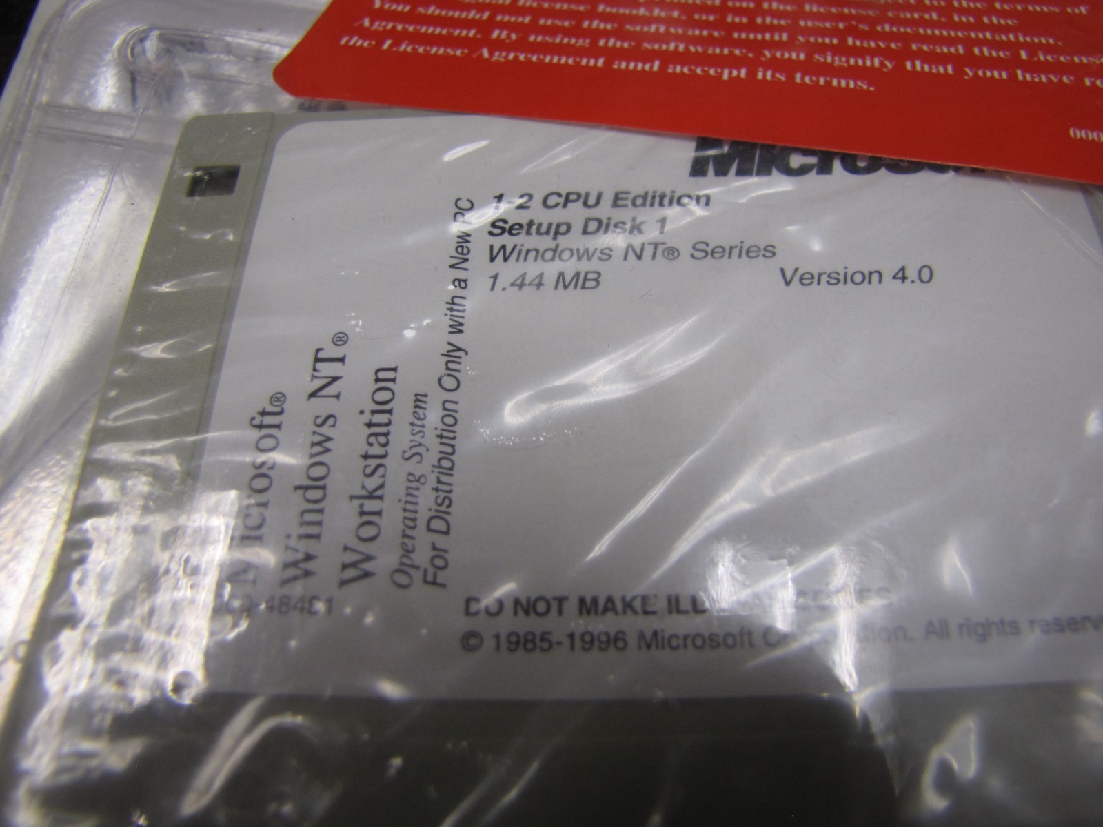Microsoft Windows NT Workstation 4.0 – CD & Floppy – New Sealed – JD526