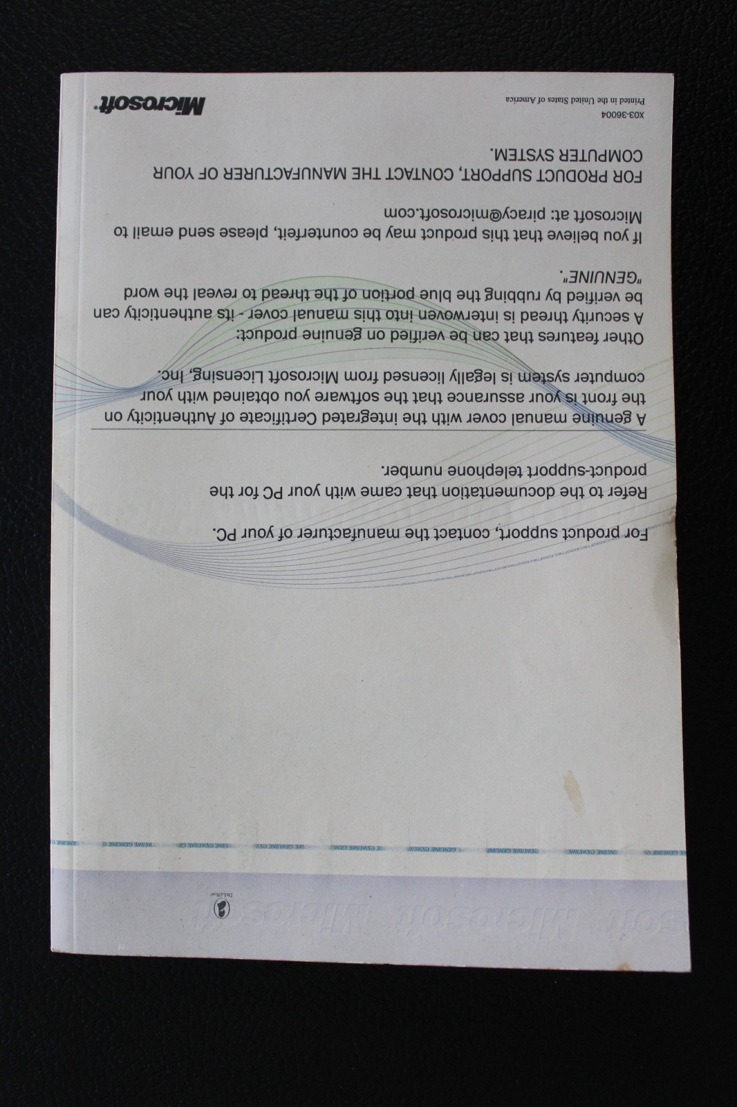 Vintage Microsoft Windows 98 Getting Started Booklet with Used Product Key
