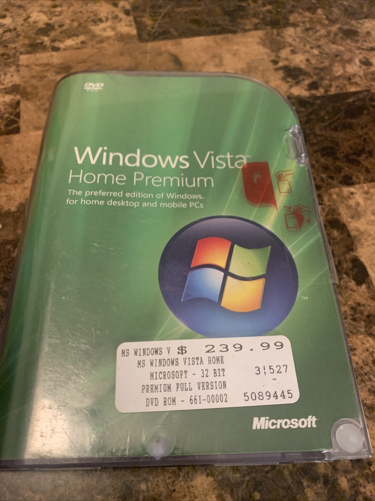 MICROSOFT Windows Vista Home Premium Full MS WIN 32 Bit DVD INSTALL