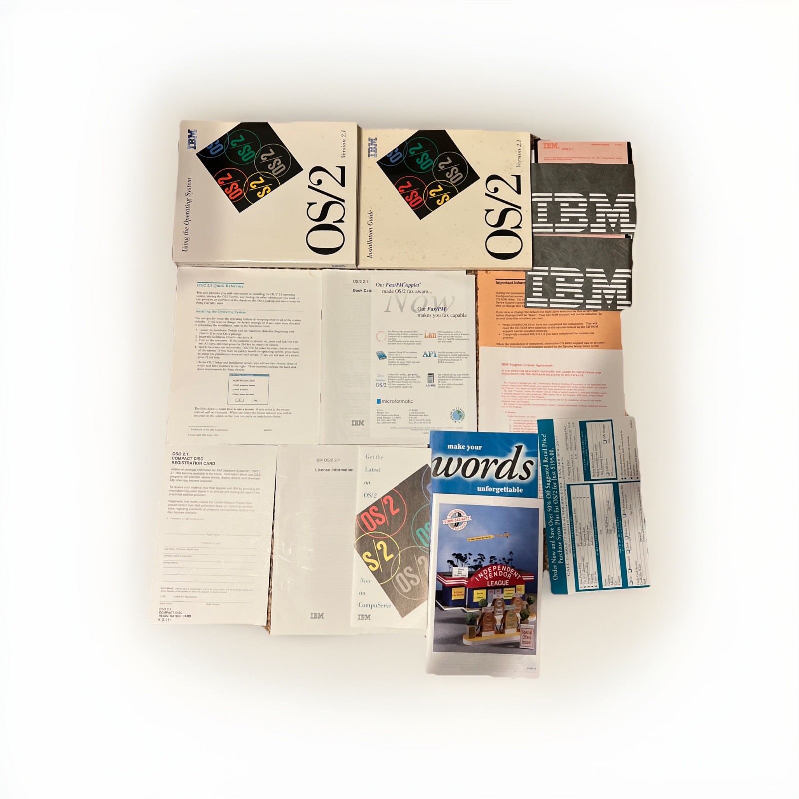 IBM OS/2 Version 2.1 Upgrade Edition (1993) Packaging And Manuals Only – No CDs