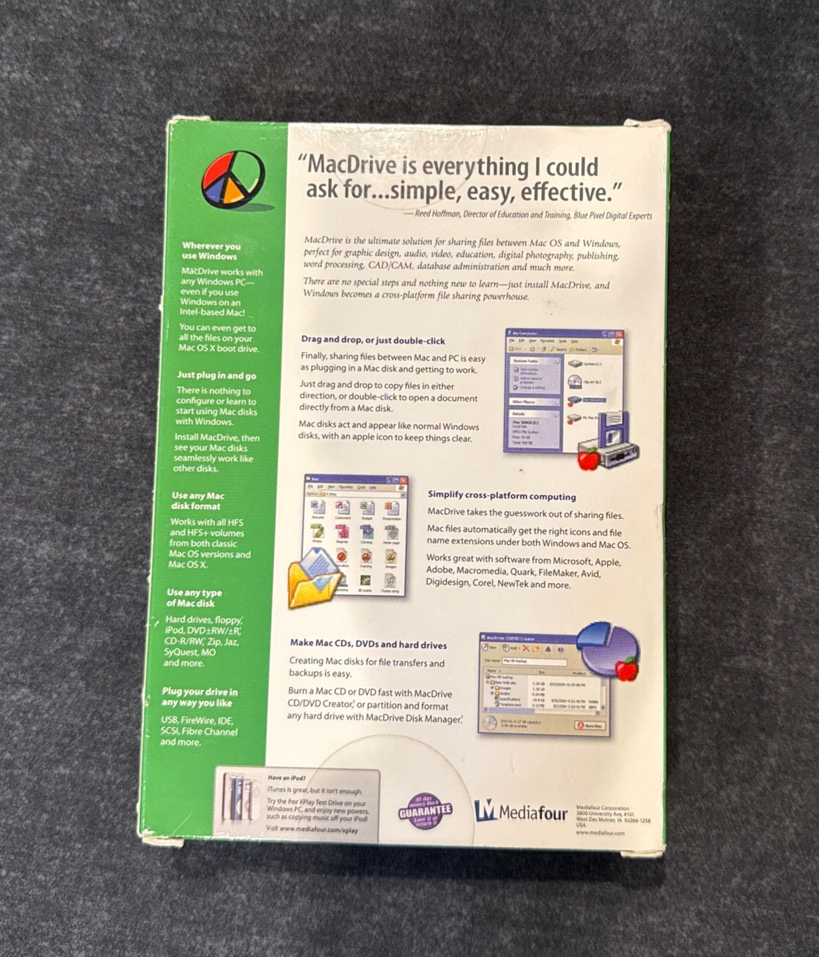 Brand New! Vintage PC Computer Software Media Four Mac Drive 6 For Windows!