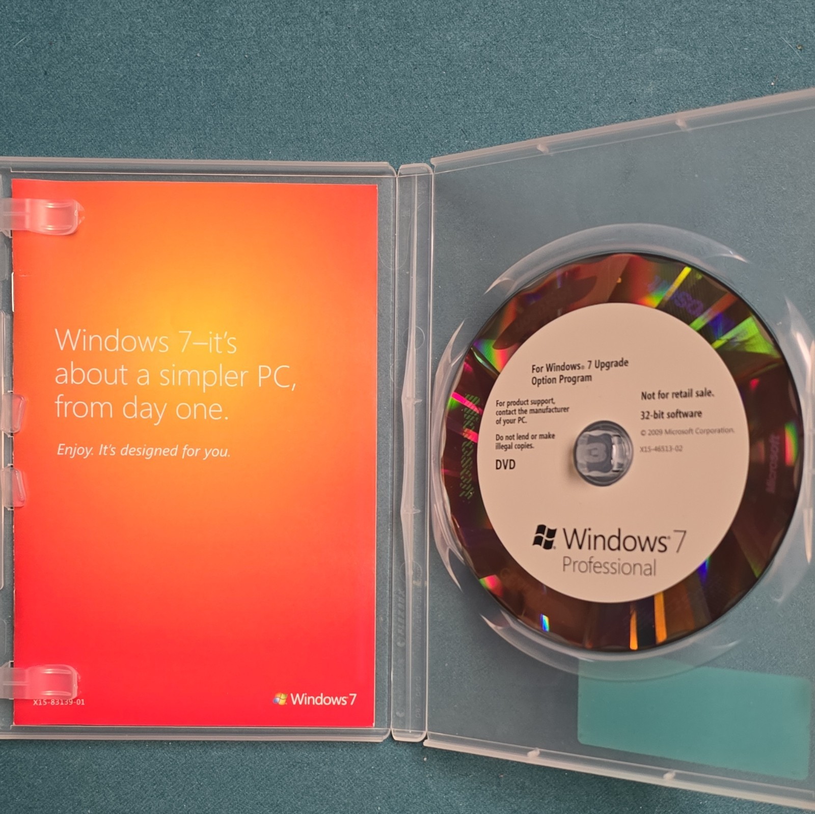 Microsoft Windows 7 Professional Upgrade DVD English 1 Device X15-86351-02