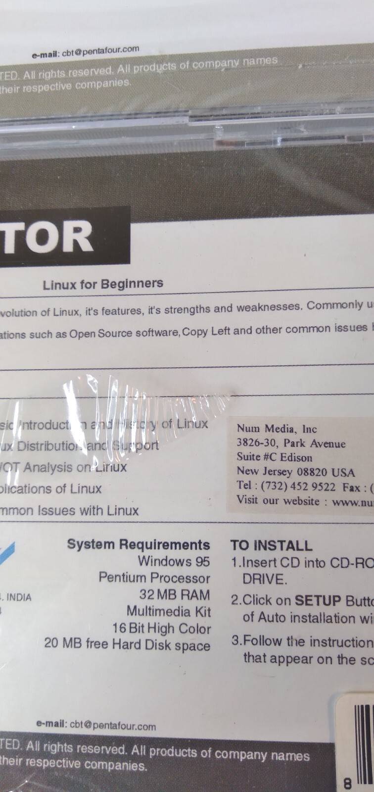 Linux Pentatutor Computer Tutorial CBT Advanced Linux Applications Vintage 2000