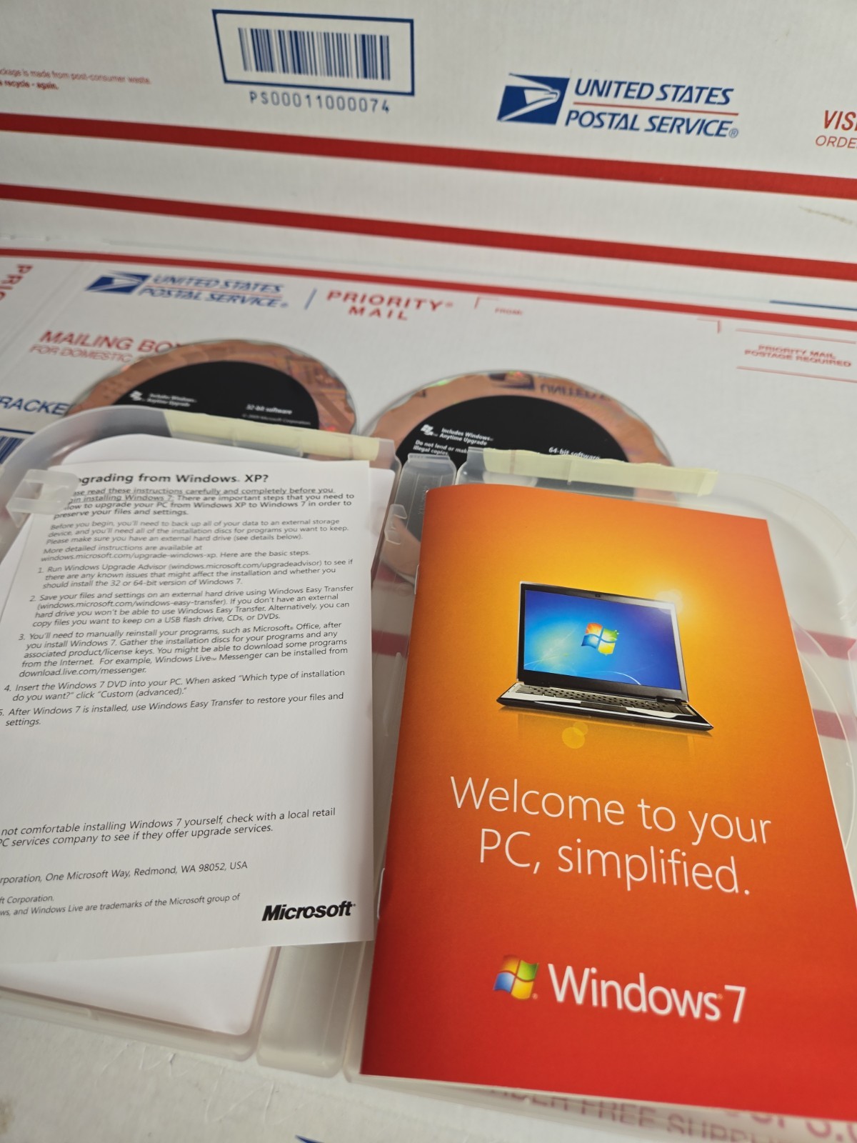Microsoft Windows 7 Ultimate 32/64 Bit DVD -Full Retail Version -LOT B