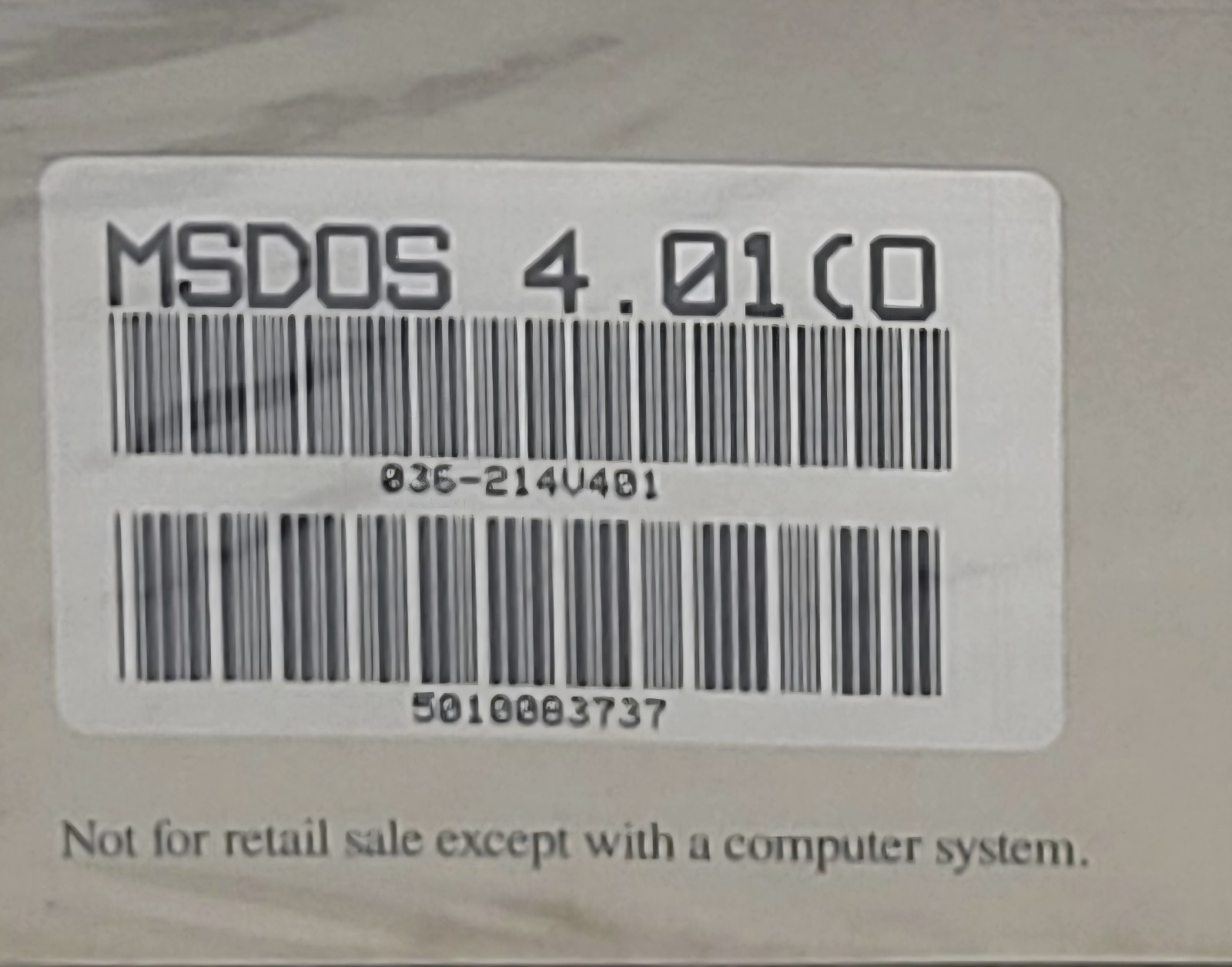 Microsoft MS-DOS 4.01 Retail 5.25″ Floppy Disk IBM PC Factory Sealed