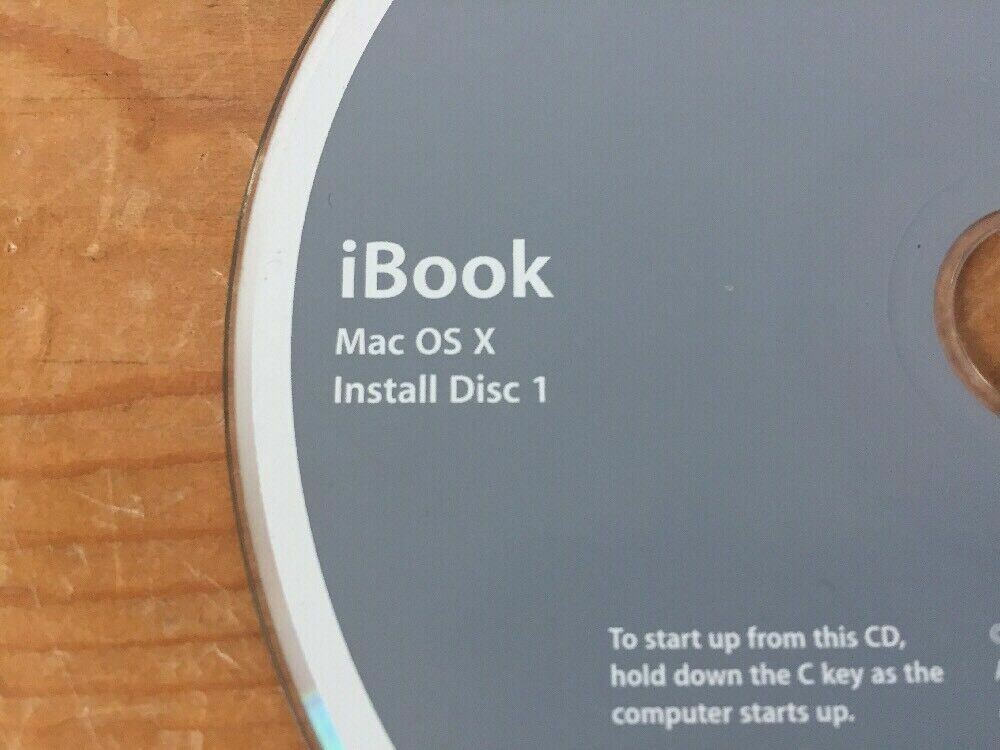 2003 Macintosh iBook Mac OS X 10.2.4 Jaguar Discs Operating System Install CDs