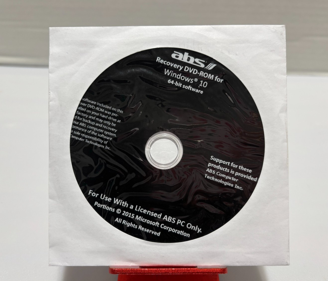 ABS Recovery DVD-ROM for Windows 10 64-bit Software Disc