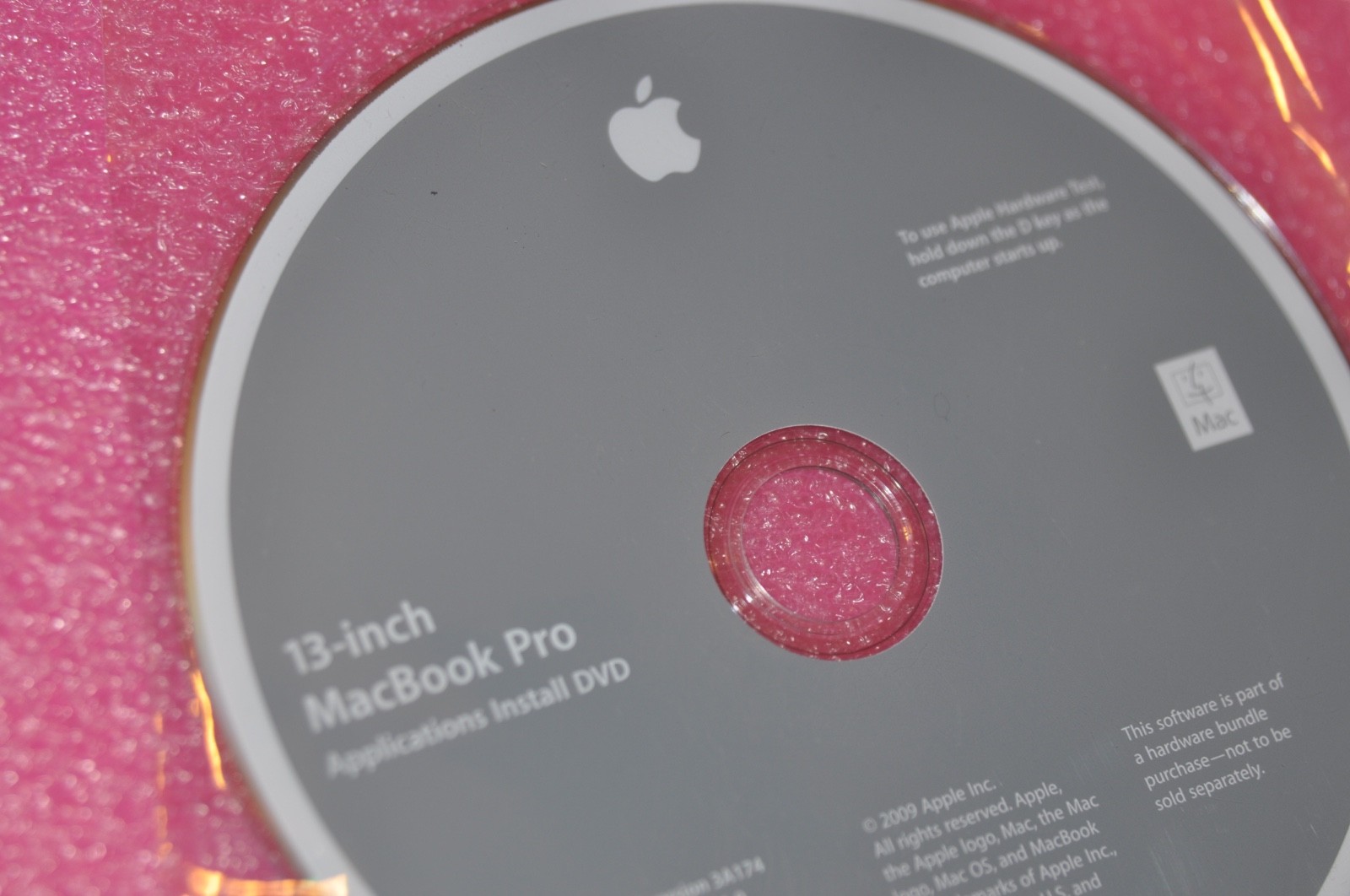 NEW MacBook Pro 13 original DVD not burnt OS X 10.6.x Snow Leopard Application