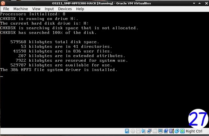 IBM OS/2 for Symmetrical Multiprocessing (SMP) v2.11 16 CPU/CORE kernel, HPFS386