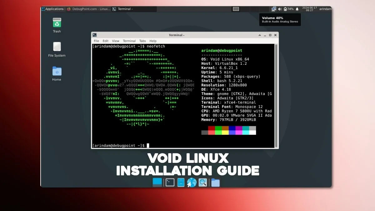 VOID LINUX OS | BASE XFCE | LIVE IMAGE | DVD, USB, COMBOS | SHIPS FAST