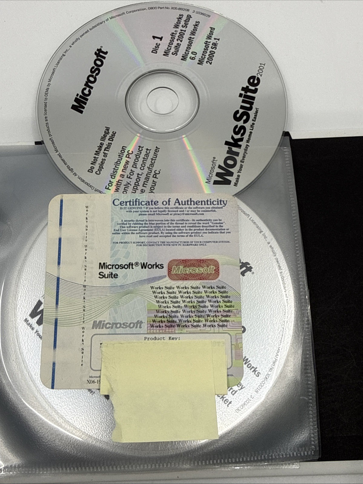 Gateway Software Storage Binder – Microsoft Works, System Restore Sound Blaster
