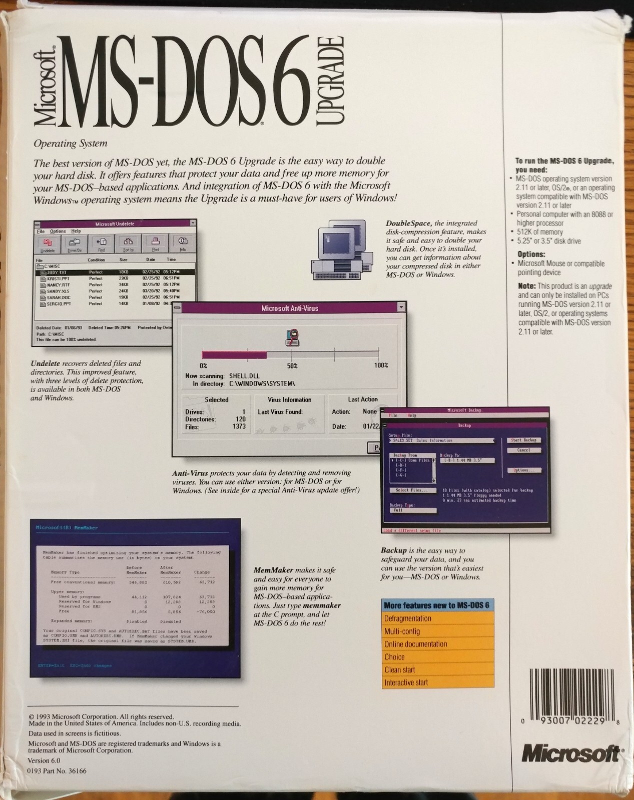 Microsoft MS-DOS 6.2 Upgrade 3.5 Floppy Disk – 3 Disks – Vintage Retro Computing